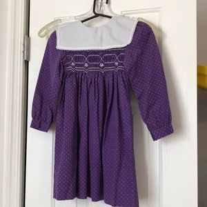 Vintage EUC Polly Flinder’s Purple dress with White collar